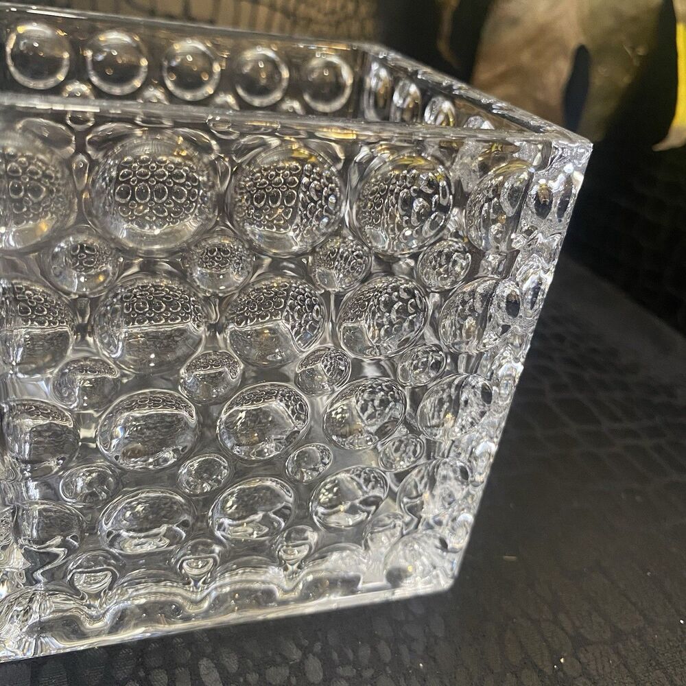 Vase / Square / Bubble Glass / Home Decore / 4x4x4